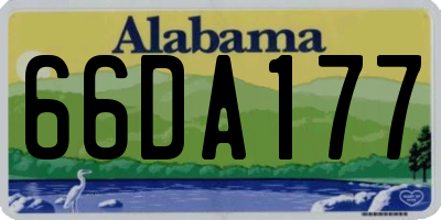 AL license plate 66DA177