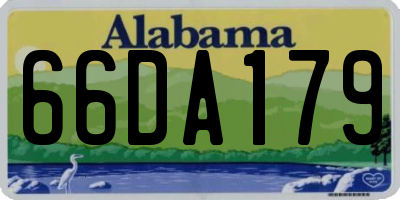 AL license plate 66DA179