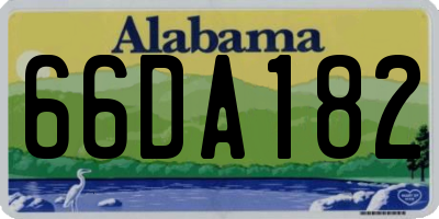 AL license plate 66DA182