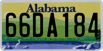 AL license plate 66DA184