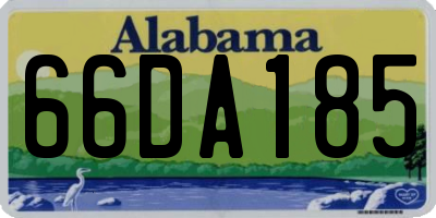 AL license plate 66DA185