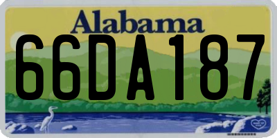 AL license plate 66DA187
