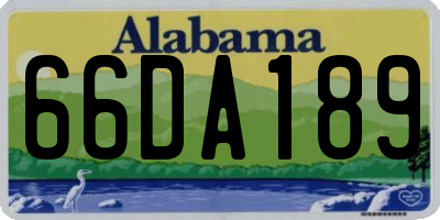 AL license plate 66DA189