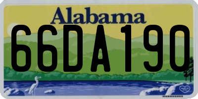 AL license plate 66DA190