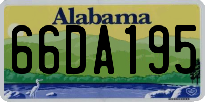 AL license plate 66DA195