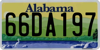 AL license plate 66DA197