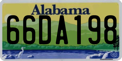 AL license plate 66DA198