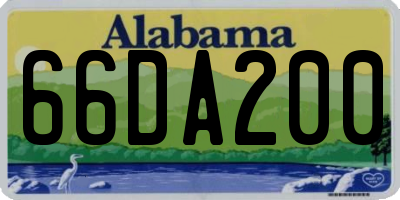 AL license plate 66DA200