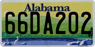 AL license plate 66DA202