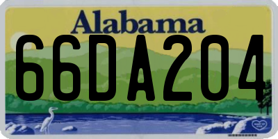 AL license plate 66DA204