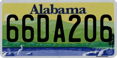 AL license plate 66DA206