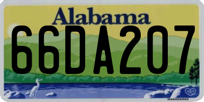AL license plate 66DA207