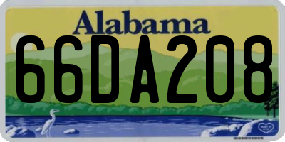 AL license plate 66DA208
