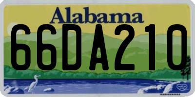 AL license plate 66DA210