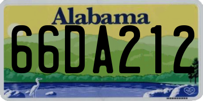 AL license plate 66DA212