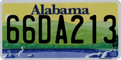 AL license plate 66DA213