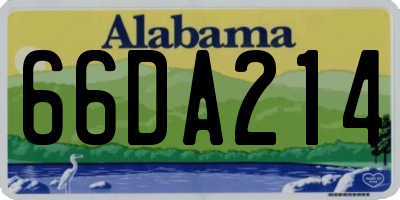 AL license plate 66DA214