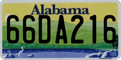 AL license plate 66DA216