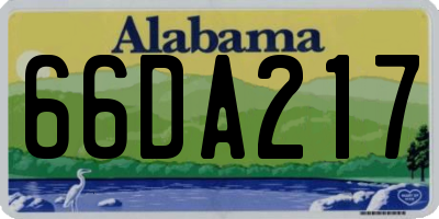 AL license plate 66DA217