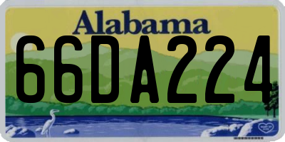 AL license plate 66DA224