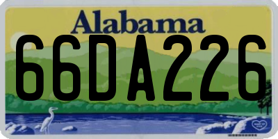 AL license plate 66DA226