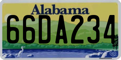 AL license plate 66DA234