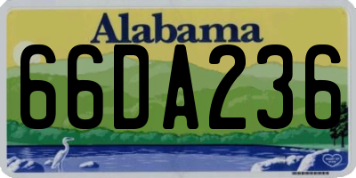 AL license plate 66DA236