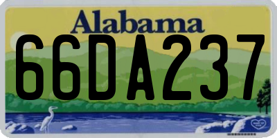 AL license plate 66DA237