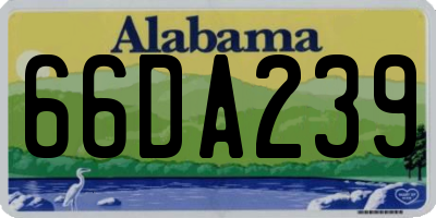 AL license plate 66DA239