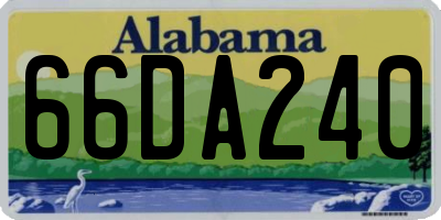 AL license plate 66DA240