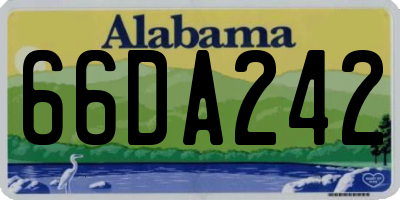 AL license plate 66DA242