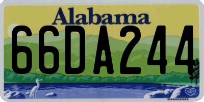 AL license plate 66DA244