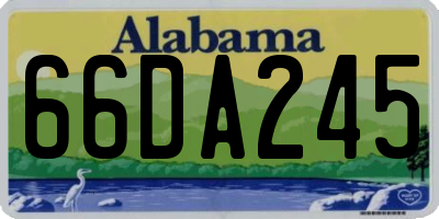AL license plate 66DA245