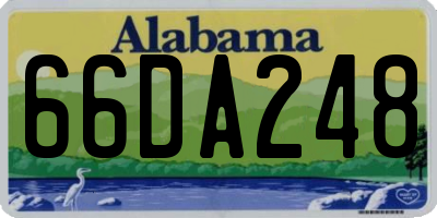 AL license plate 66DA248