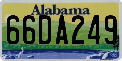 AL license plate 66DA249