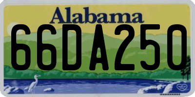 AL license plate 66DA250