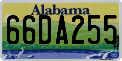 AL license plate 66DA255