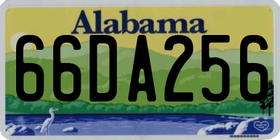 AL license plate 66DA256