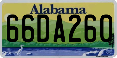 AL license plate 66DA260