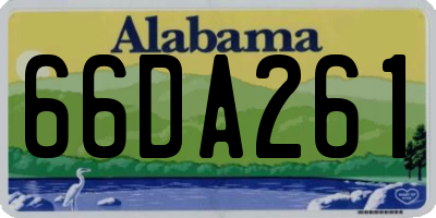 AL license plate 66DA261