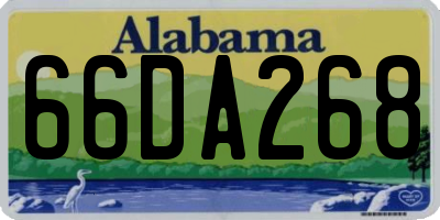 AL license plate 66DA268