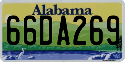 AL license plate 66DA269