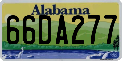 AL license plate 66DA277