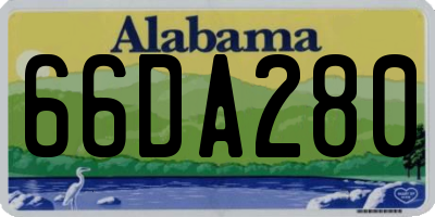 AL license plate 66DA280