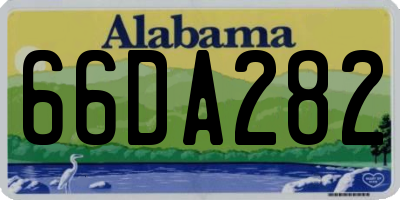 AL license plate 66DA282