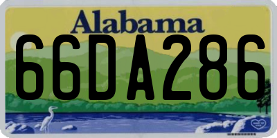 AL license plate 66DA286