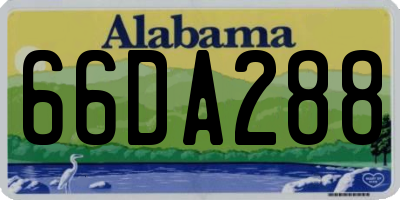 AL license plate 66DA288