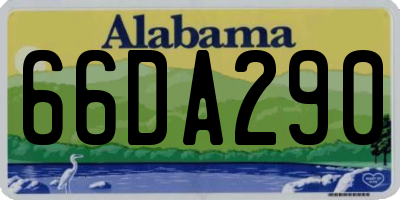 AL license plate 66DA290