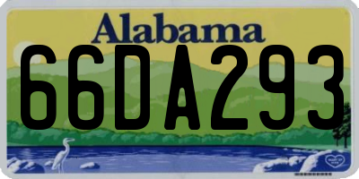 AL license plate 66DA293