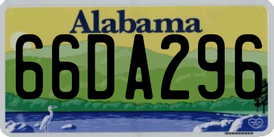 AL license plate 66DA296